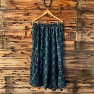 UNBRANDED | Plaid Green and Blue Women's Punk Grunge Skirt XL